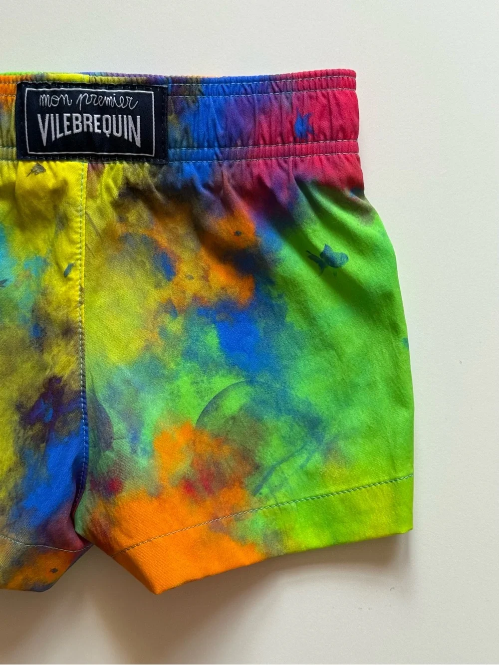 Vilebrequin Baby Boy Bambi Bleu Batik Holi Party Swim Trunks - Size 12M